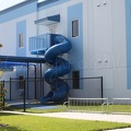 Blue Spiral Exterior Wall